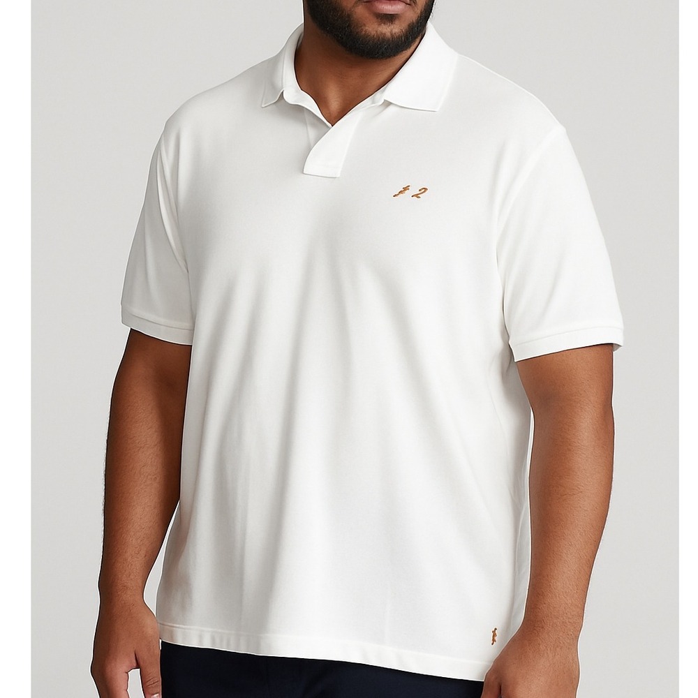 Polo Ralph Lauren White Polo Shirt 3XB Big Cotton Pony Logo Short Sleeve Classic